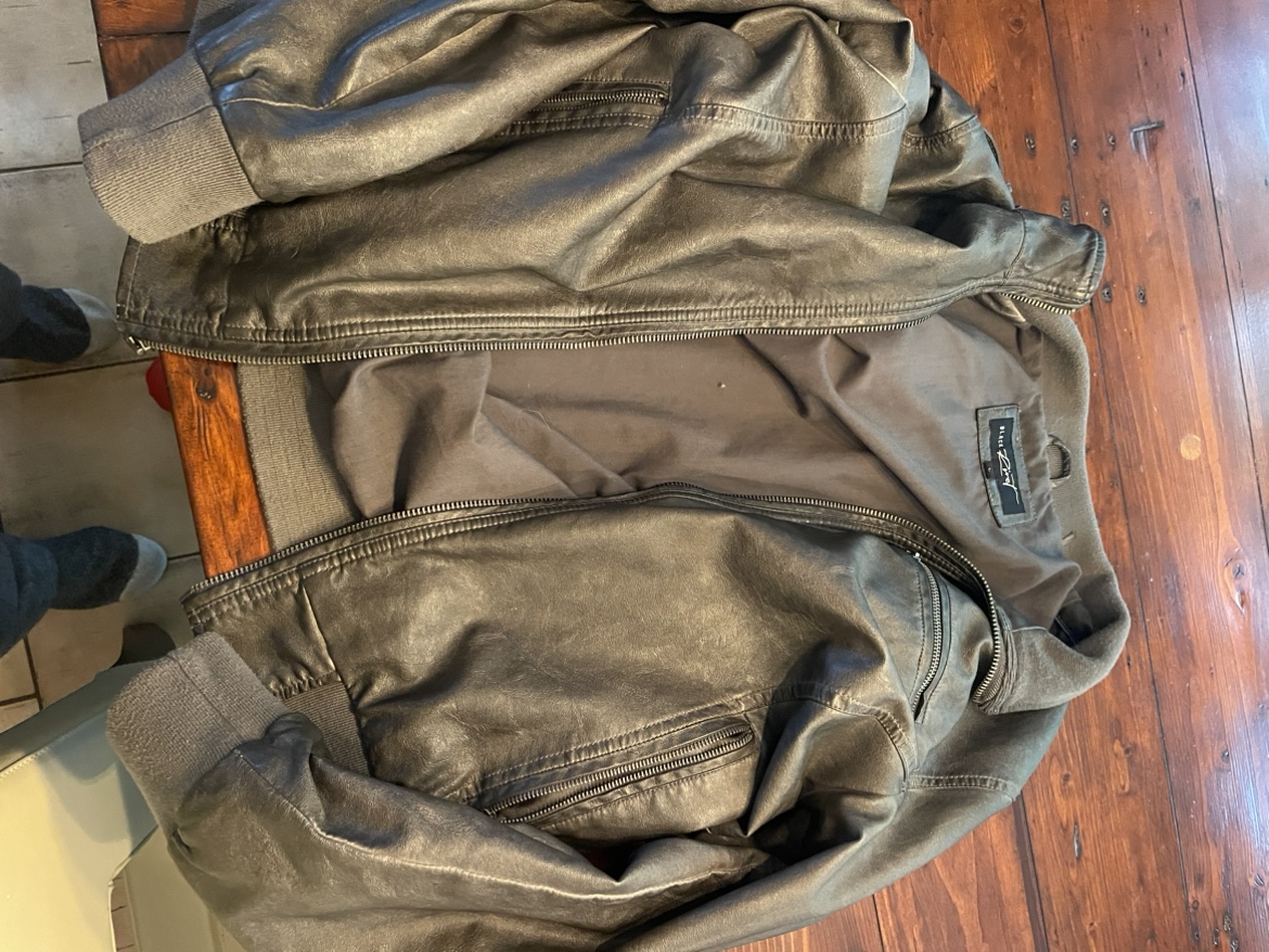 Men's Faux Leather Jacket lg