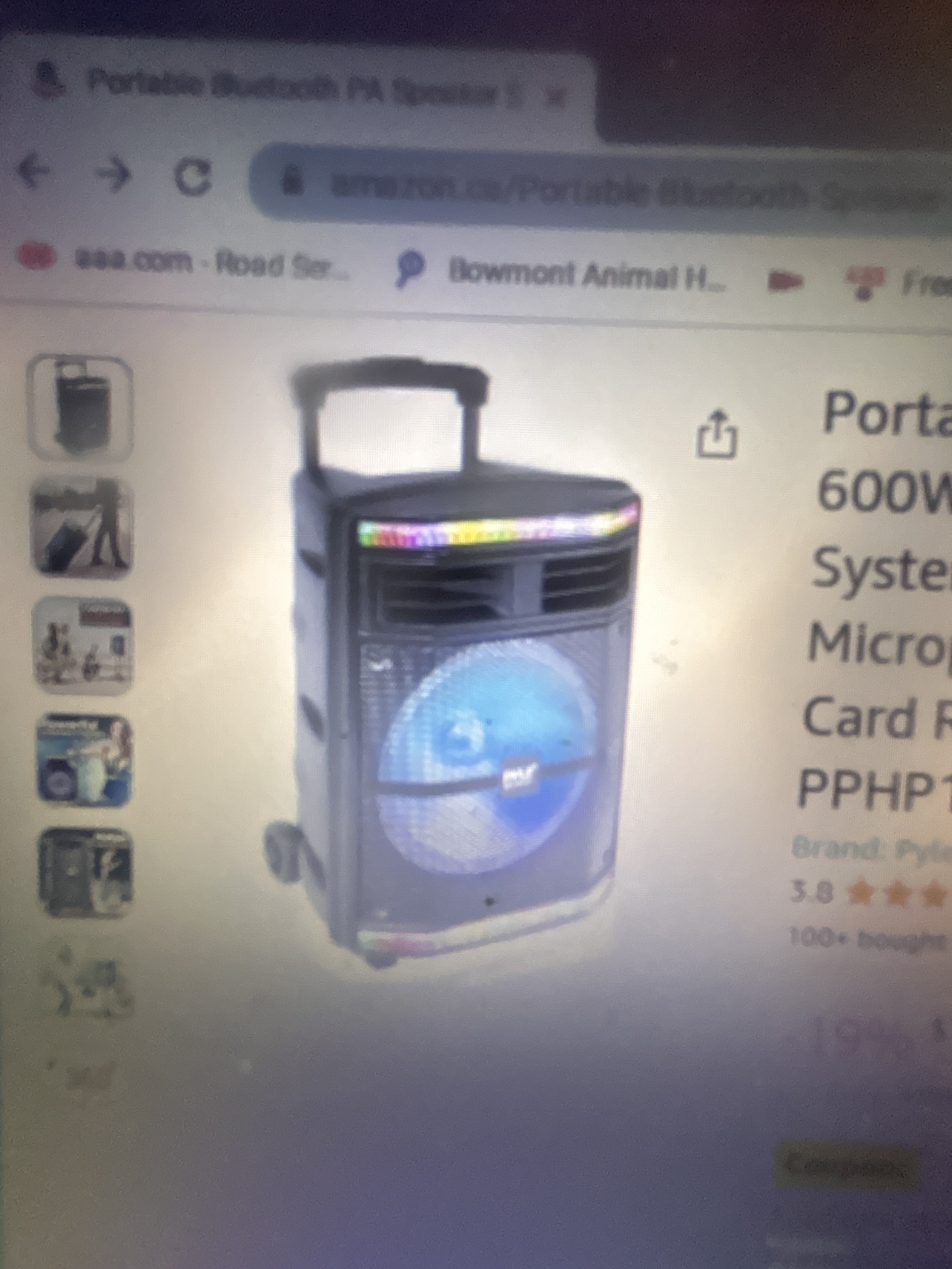 Portable Bluetooth PA Speaker with 2 Microphones - photo 3