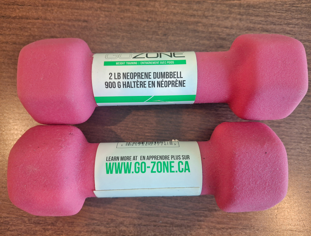 New Set of two 2 lb neoprene dumbbells.