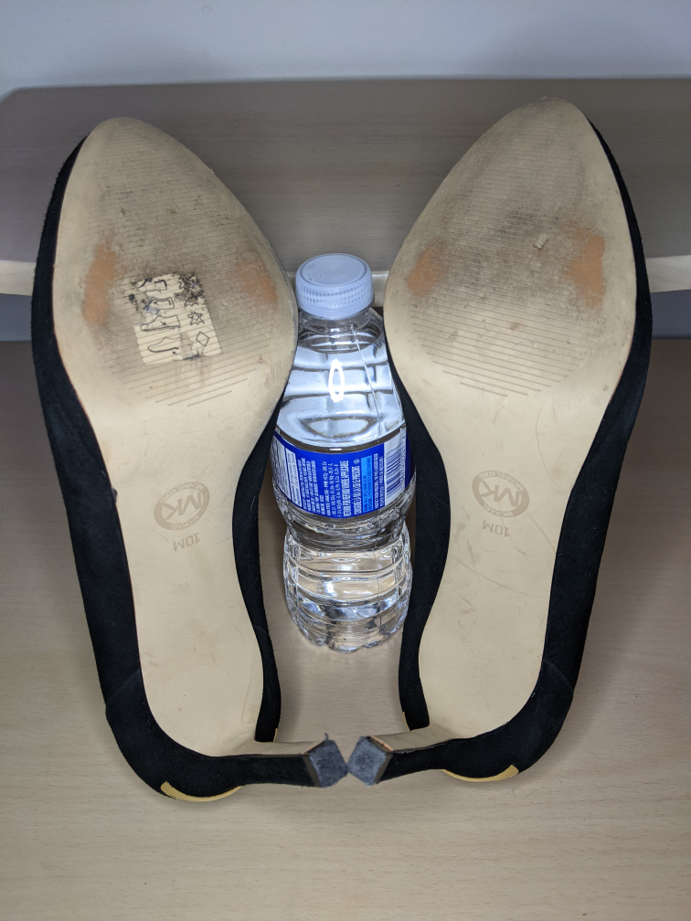 Michael Kors Sz 10 Black Suede Stiletto High Heel Pumps Shoes image indicator(5)