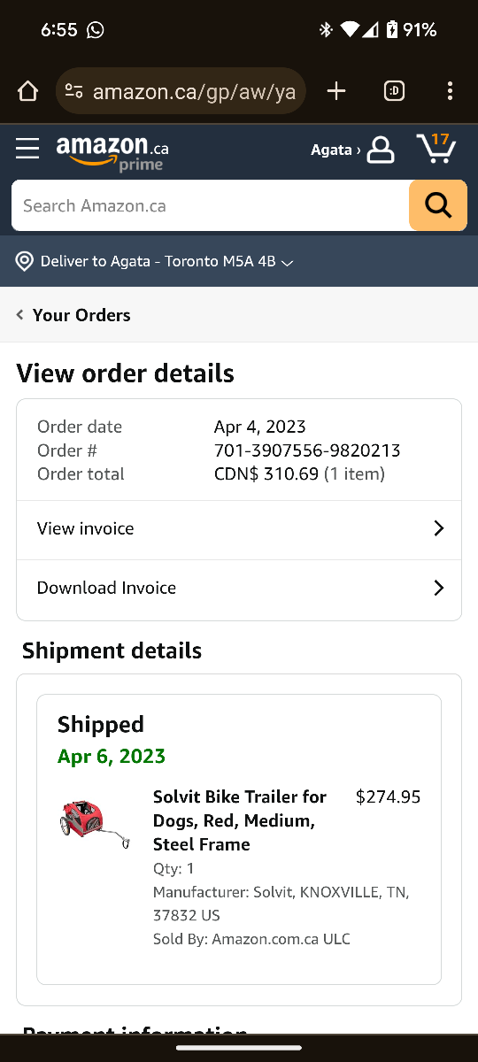 PetSafe Happy Ride Dog Bike Trailer - Medium image indicator(4)