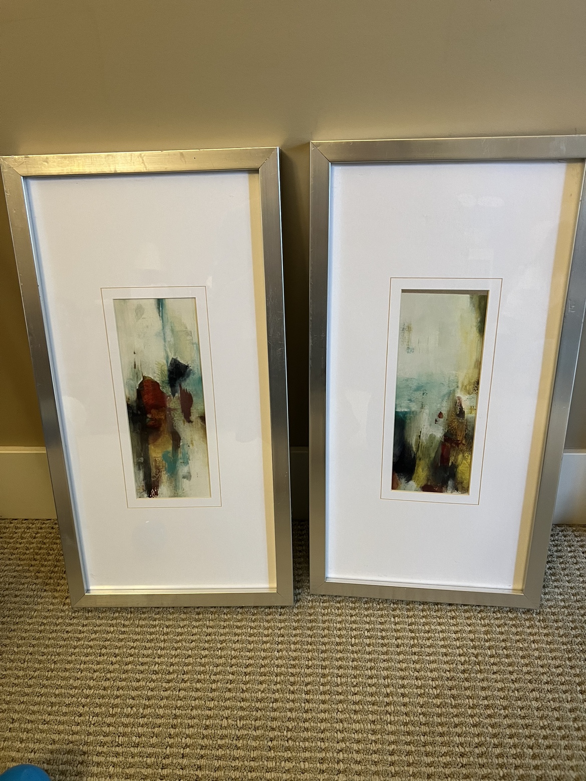 Set of 2 Framed Abstract Art Prints