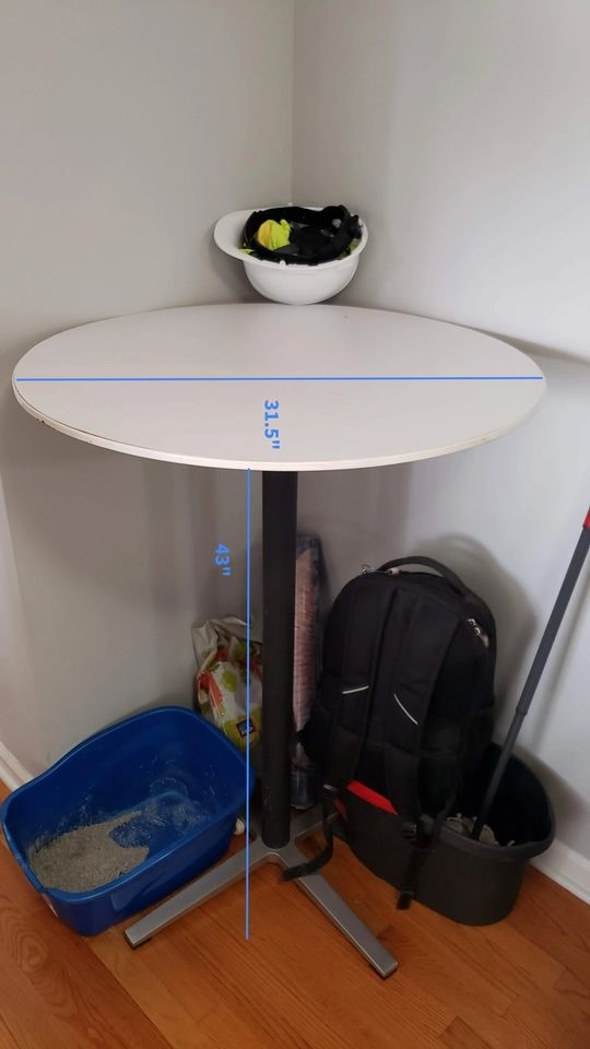 Tall circular table