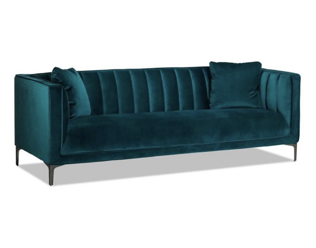 Teal Velvet Sofa