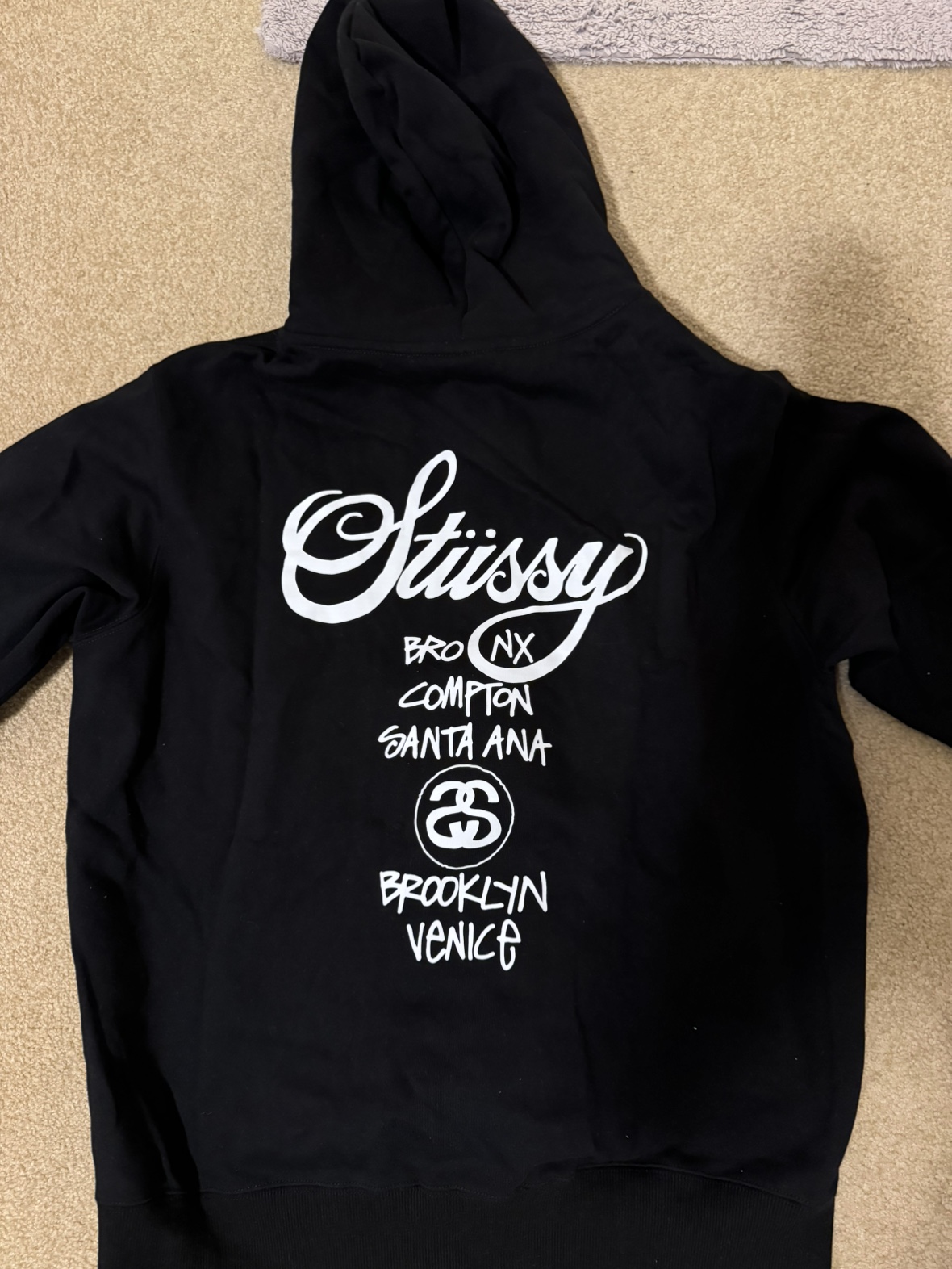 Stussy Unisex Zip-Up Hoodie ( World Tour )