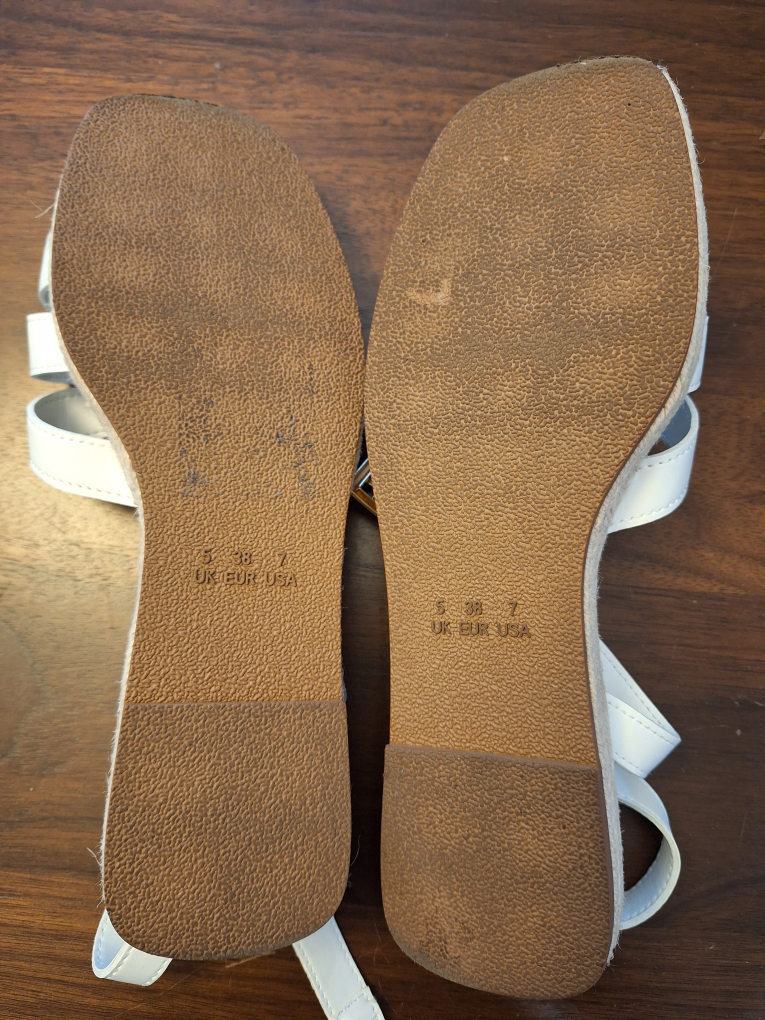 white Espadrilles Sandals Size 7 - photo 2