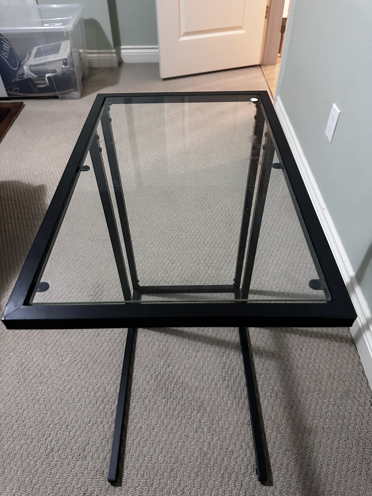 Glass Top Side Table - photo 3