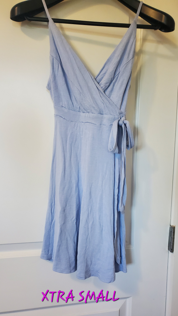 Blue Wrap Dress - xsmall thumbnail