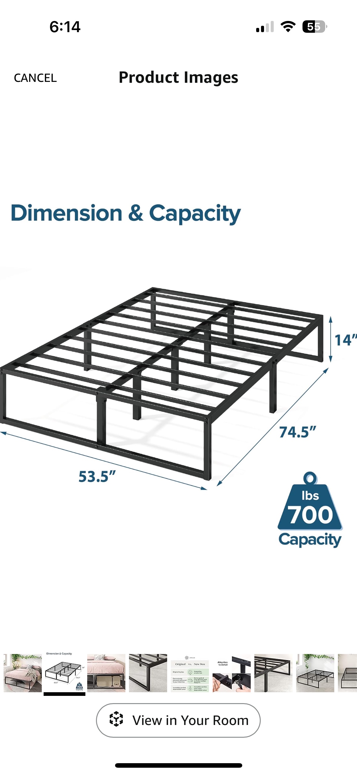 bed flame and double size Mattress