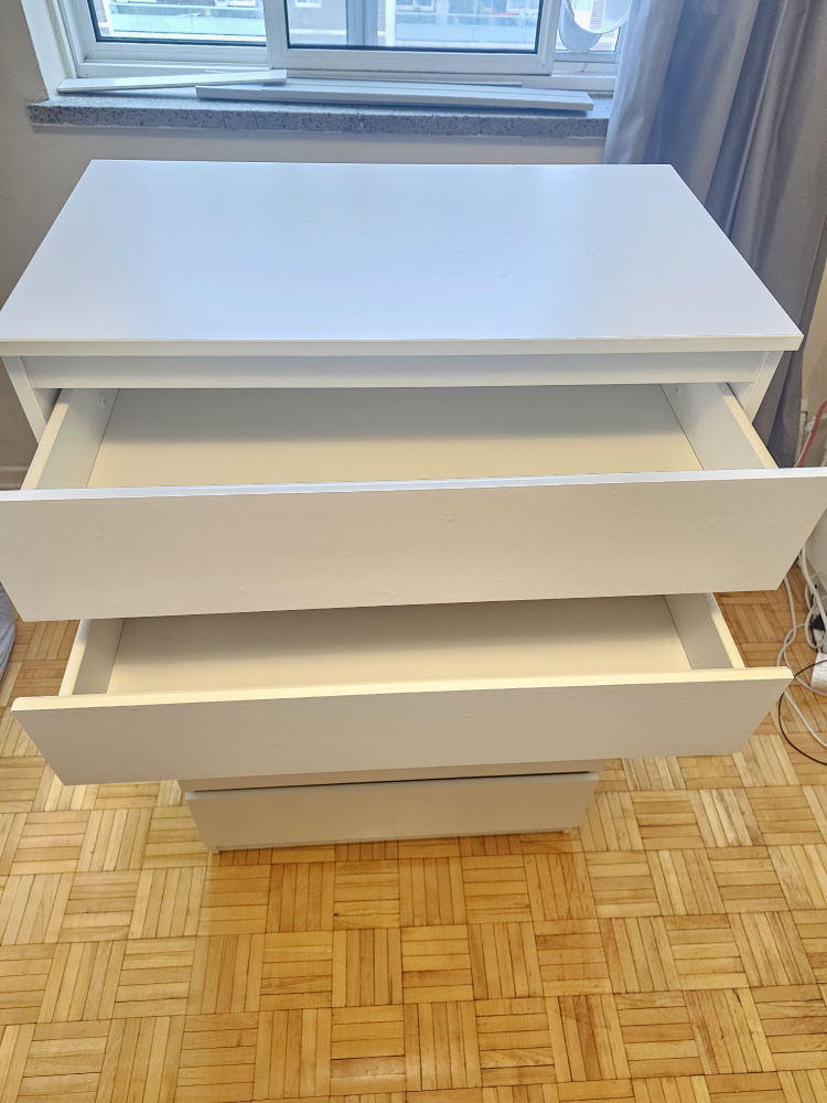 IKEA MALM 5 drawer dresser white - photo 2
