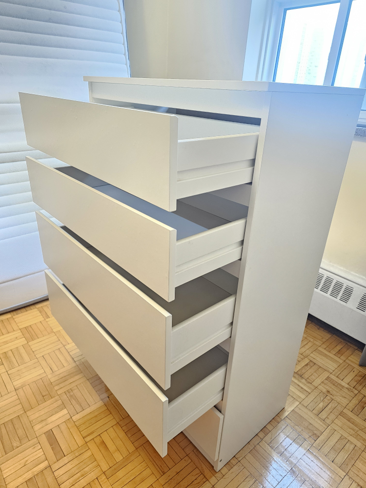 IKEA MALM 5 drawer dresser white - photo 3