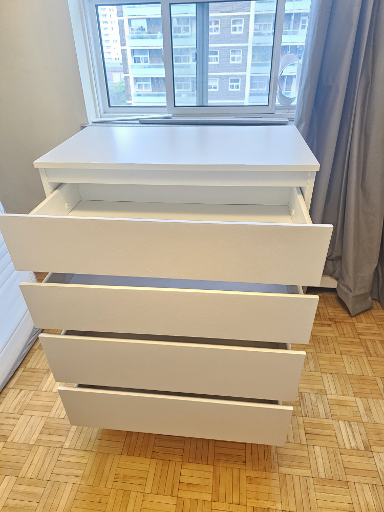IKEA MALM 5 drawer dresser white - photo 4