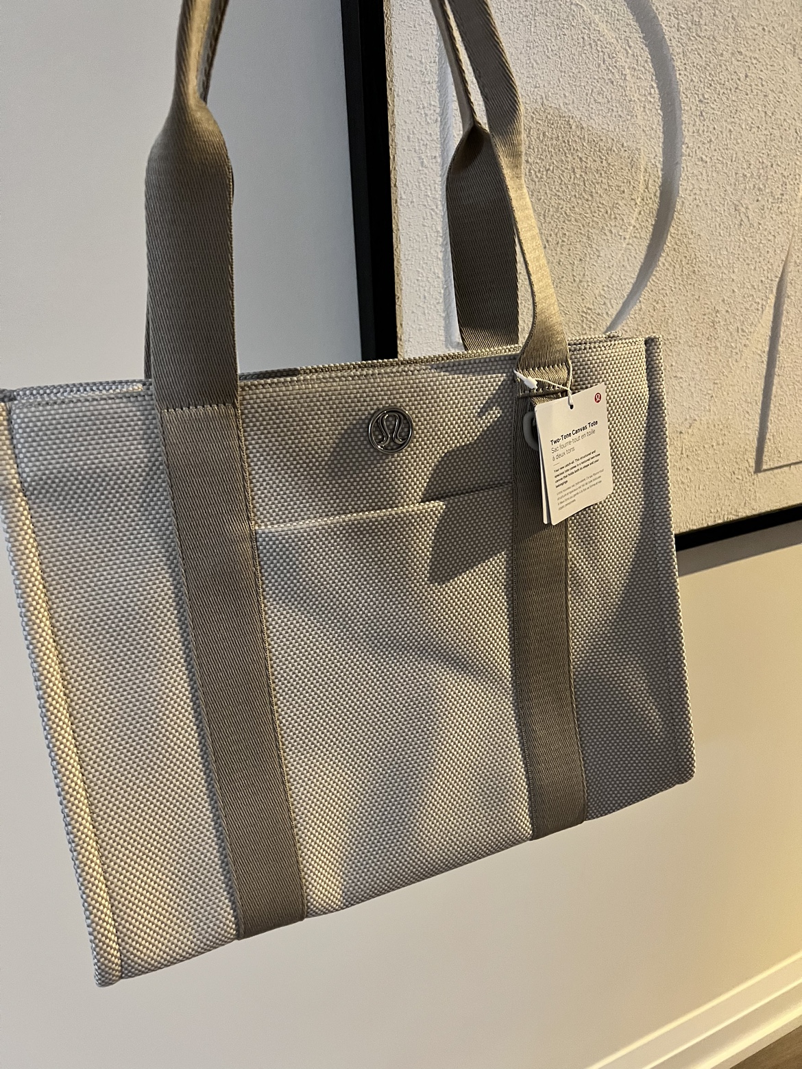Brand New with Tags- Lululemon Two-Tone Canvas Tote Bag image indicator(2)