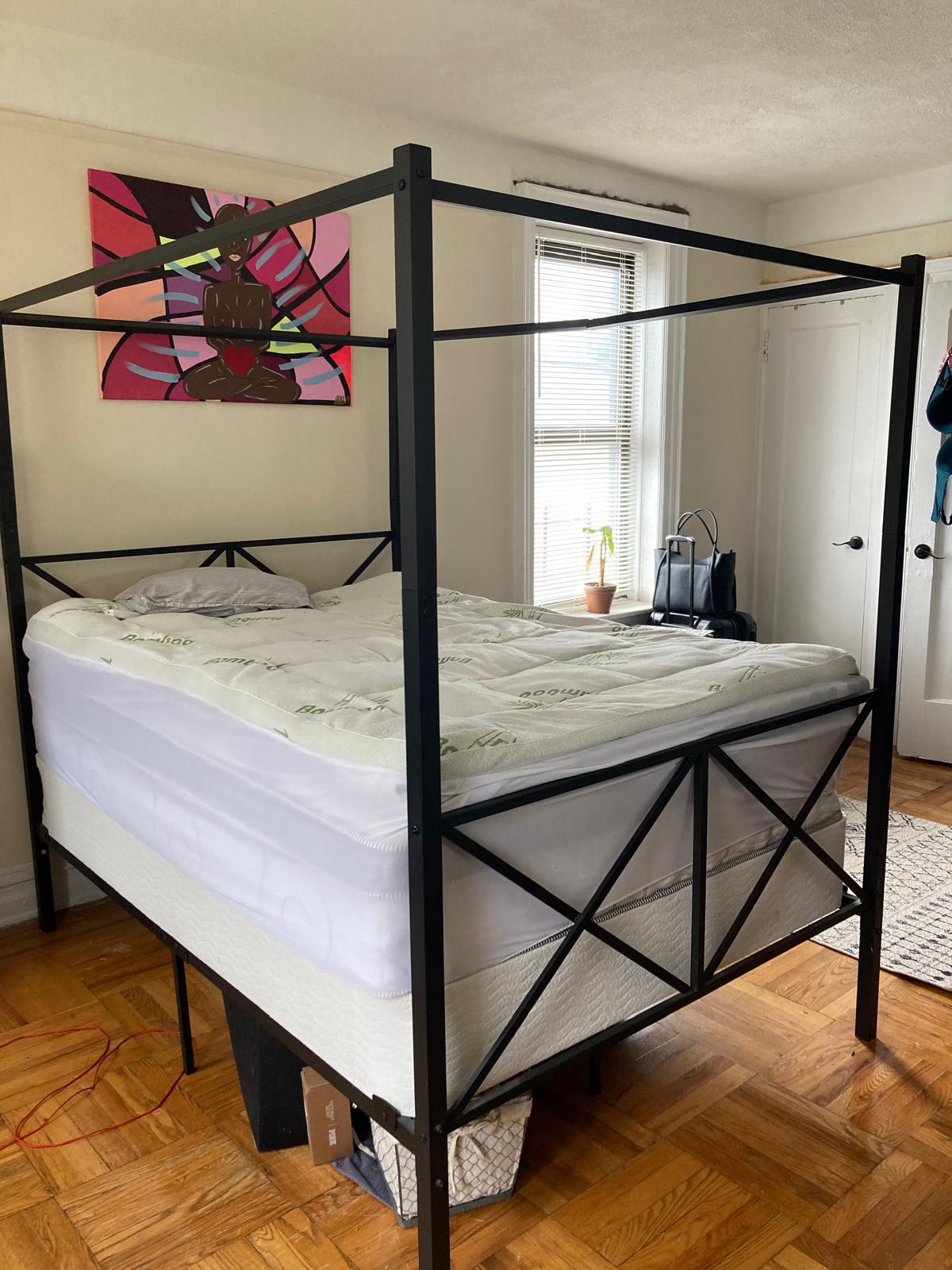 Black Canopy Bed Frame