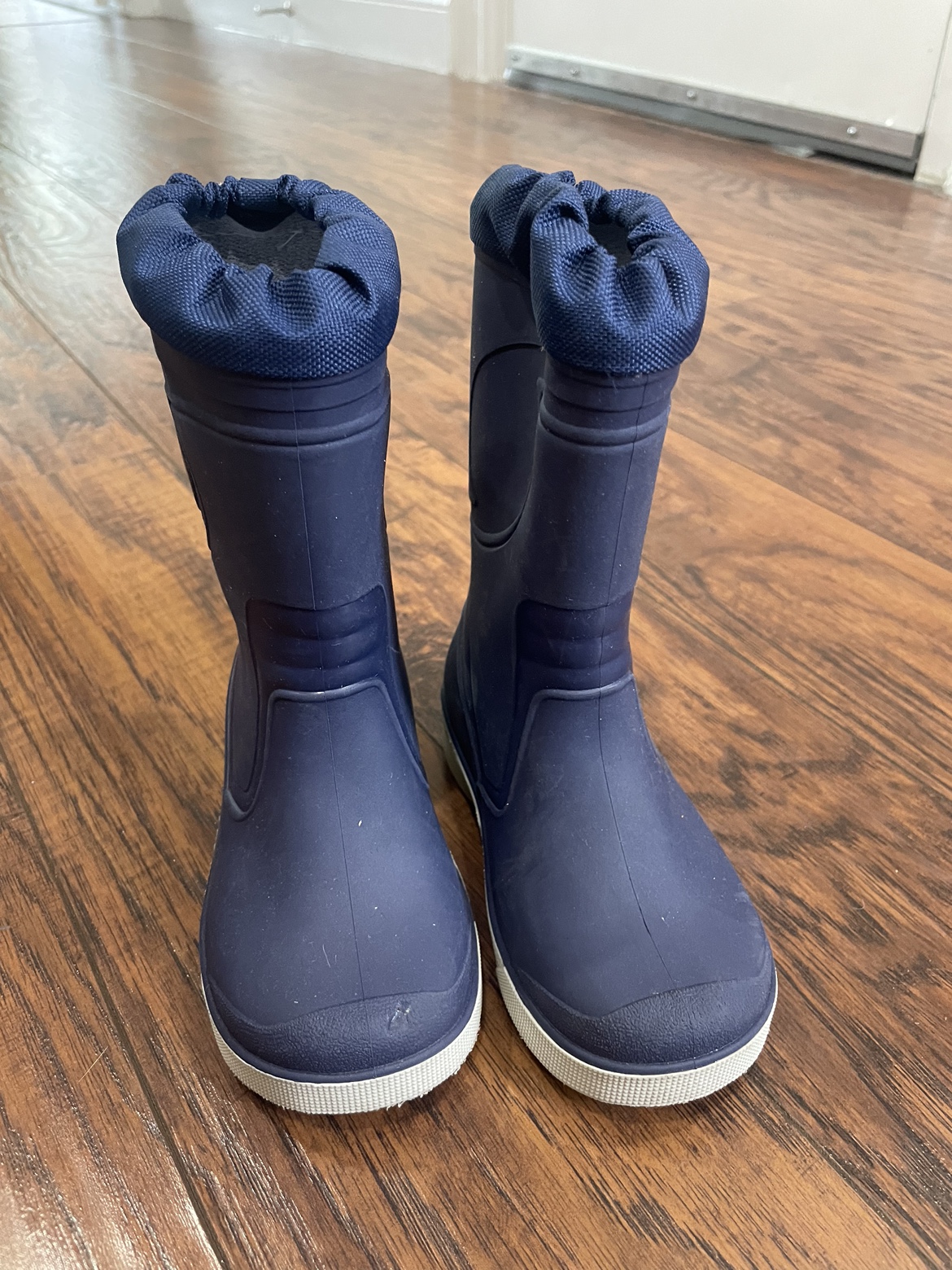 Blue  rain boots