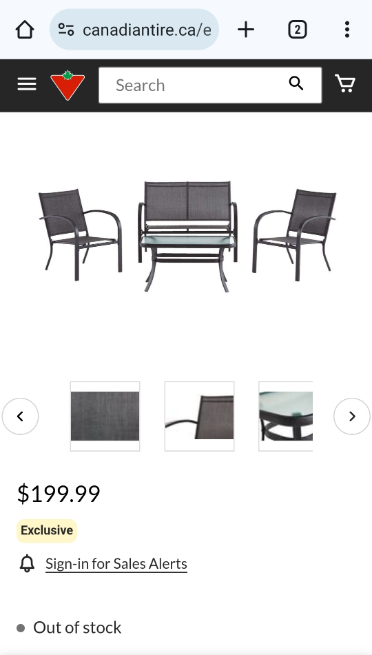 3 Piece Patio Set