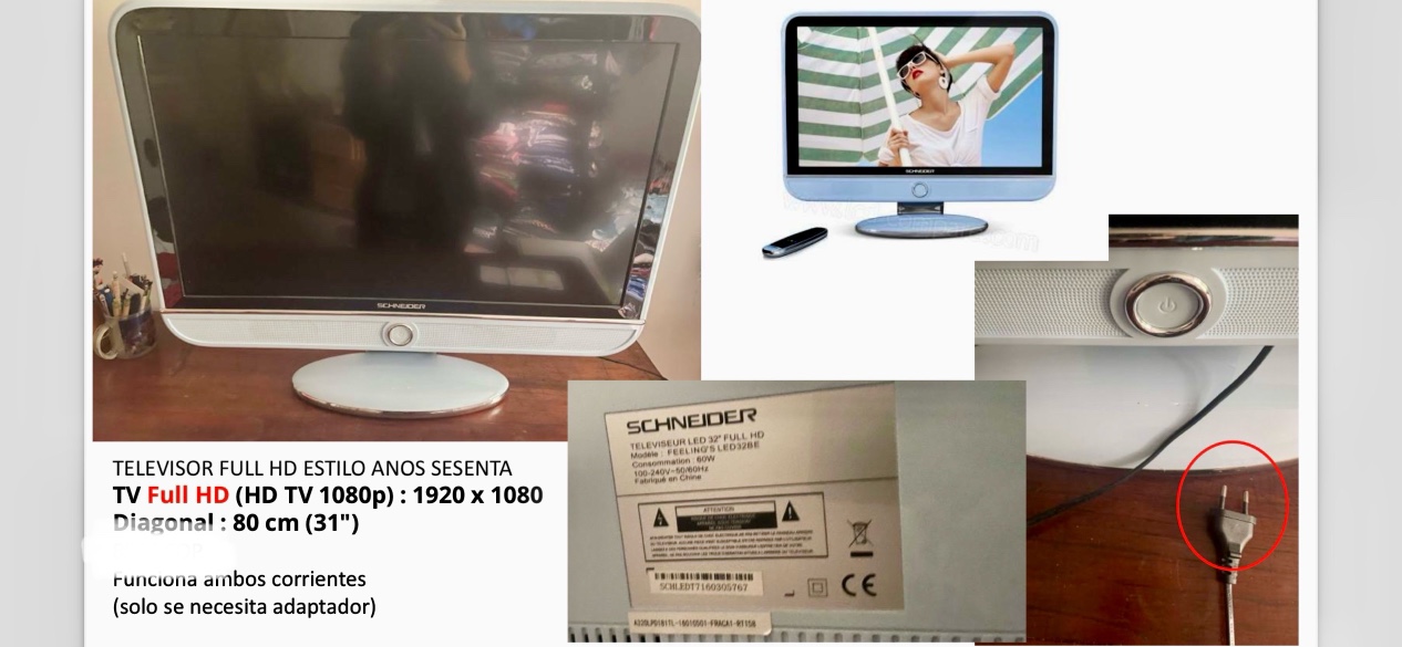 TV - 110v/220v - Vintage style Schneider - photo 2