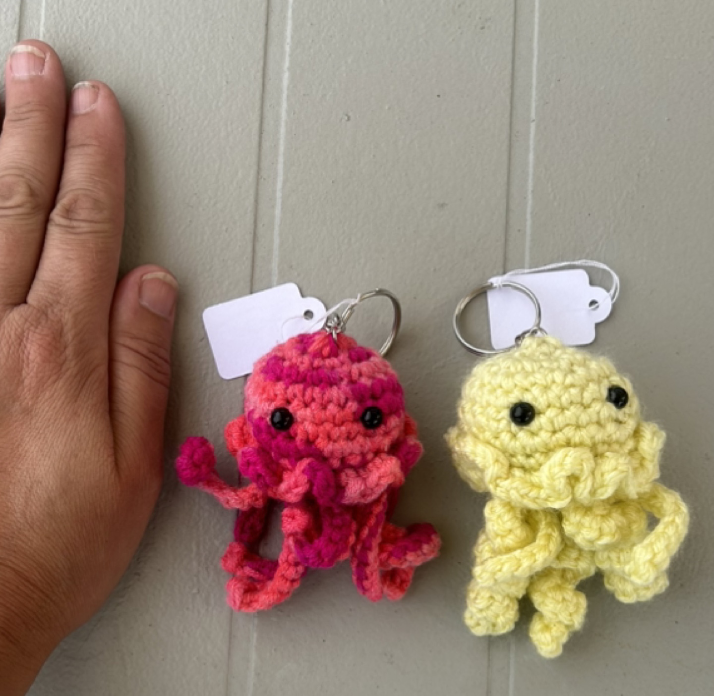 Handmade Crocheted Octopus Keychain