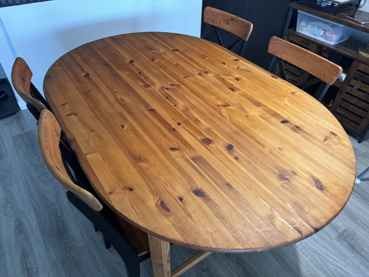 Wooden Dining Table and Chairs - photo 3