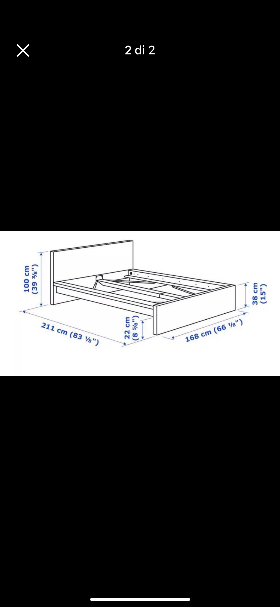 IKEA malm bed frame, white, queen - photo 3