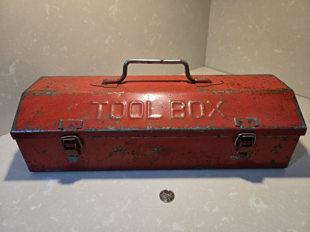 Distressed red vintage toolbox thumbnail