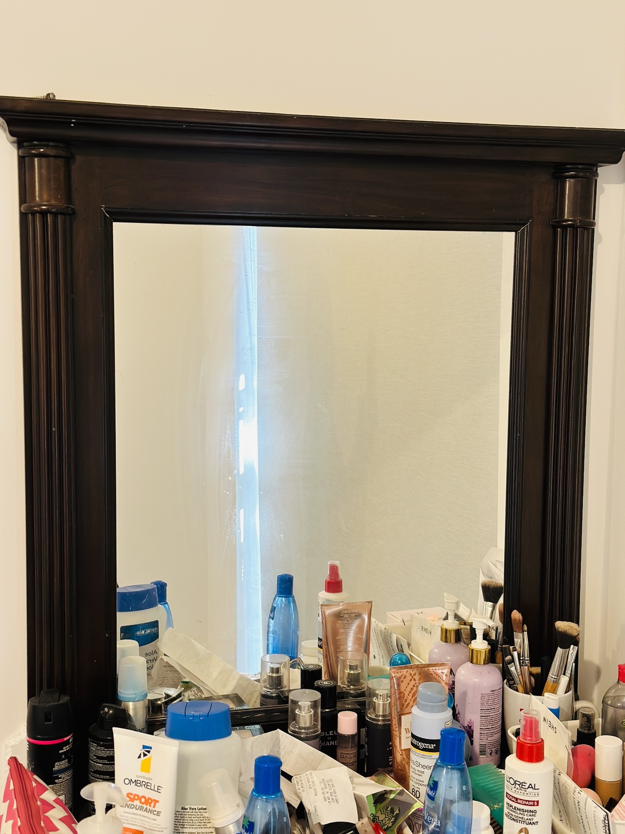 Large Wooden Mirror #freecycle - photo 2