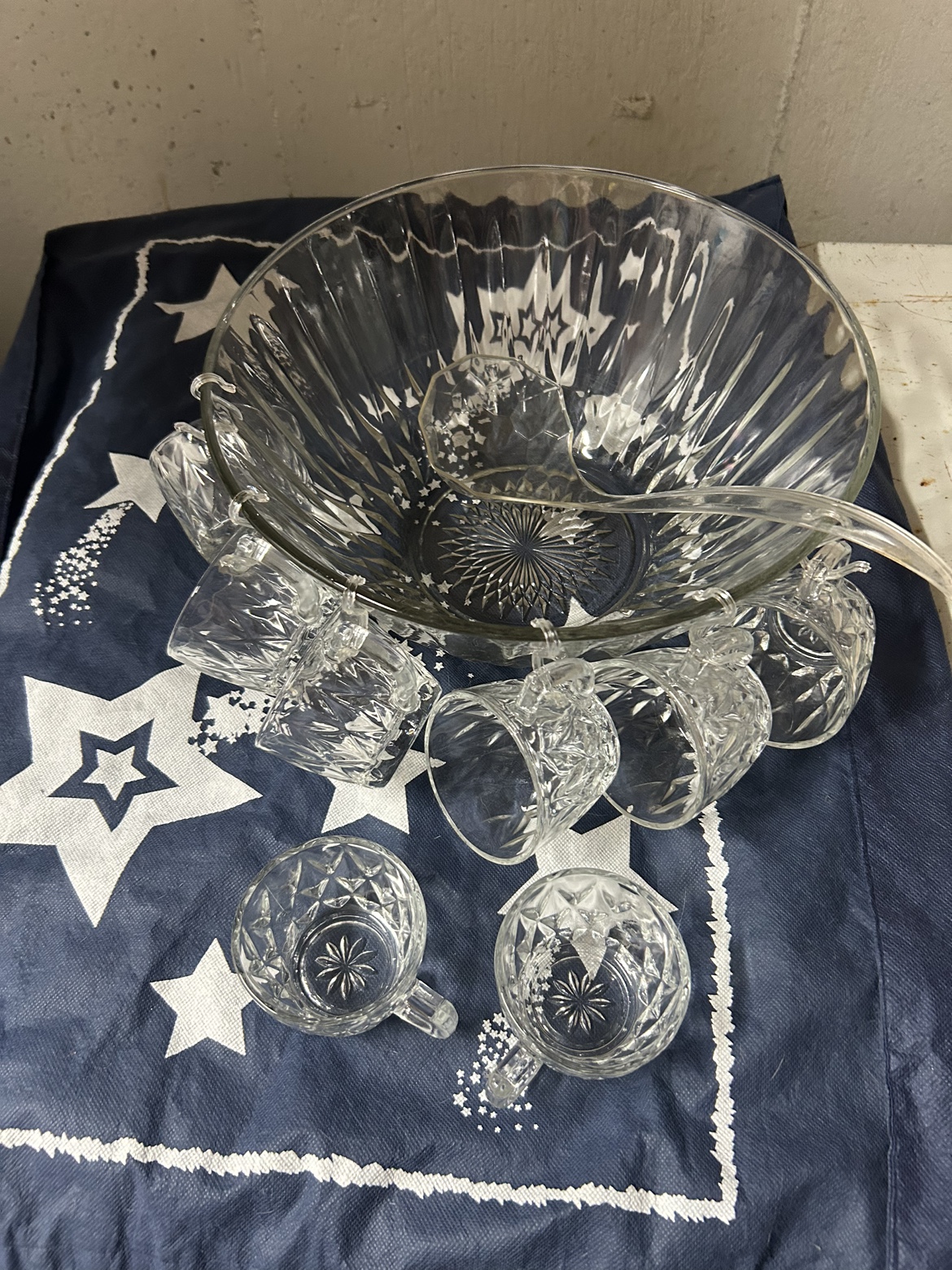 Crystal Punch Bowl Set - photo 2