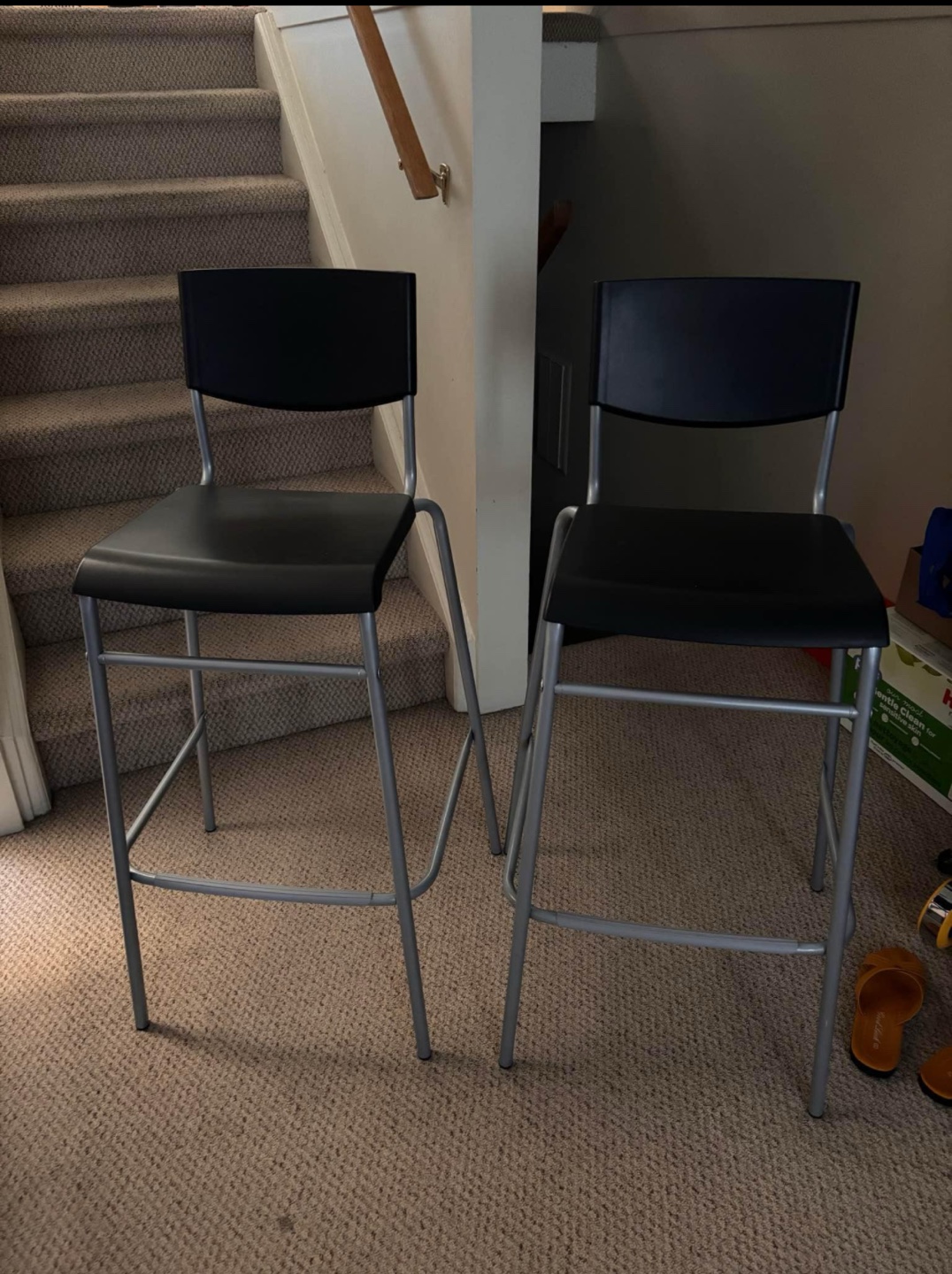 2 Ikea Stig Bar stools 74cm version