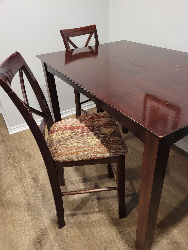 Dining table and chairs