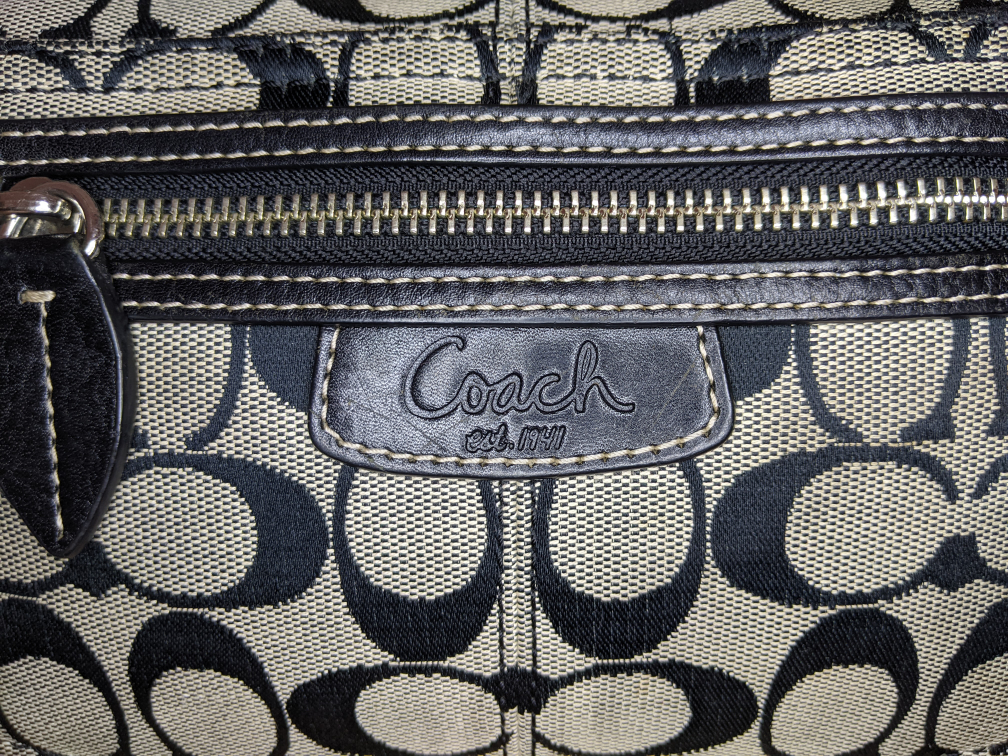 Coach Soho Jacquard Hobo Shoulder Bag Black Grey Vintage Y2K image indicator(8)