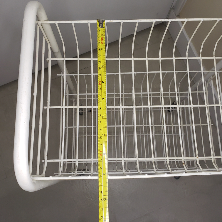 White Rolling Storage cart/ Trolley With Wheels - photo 2