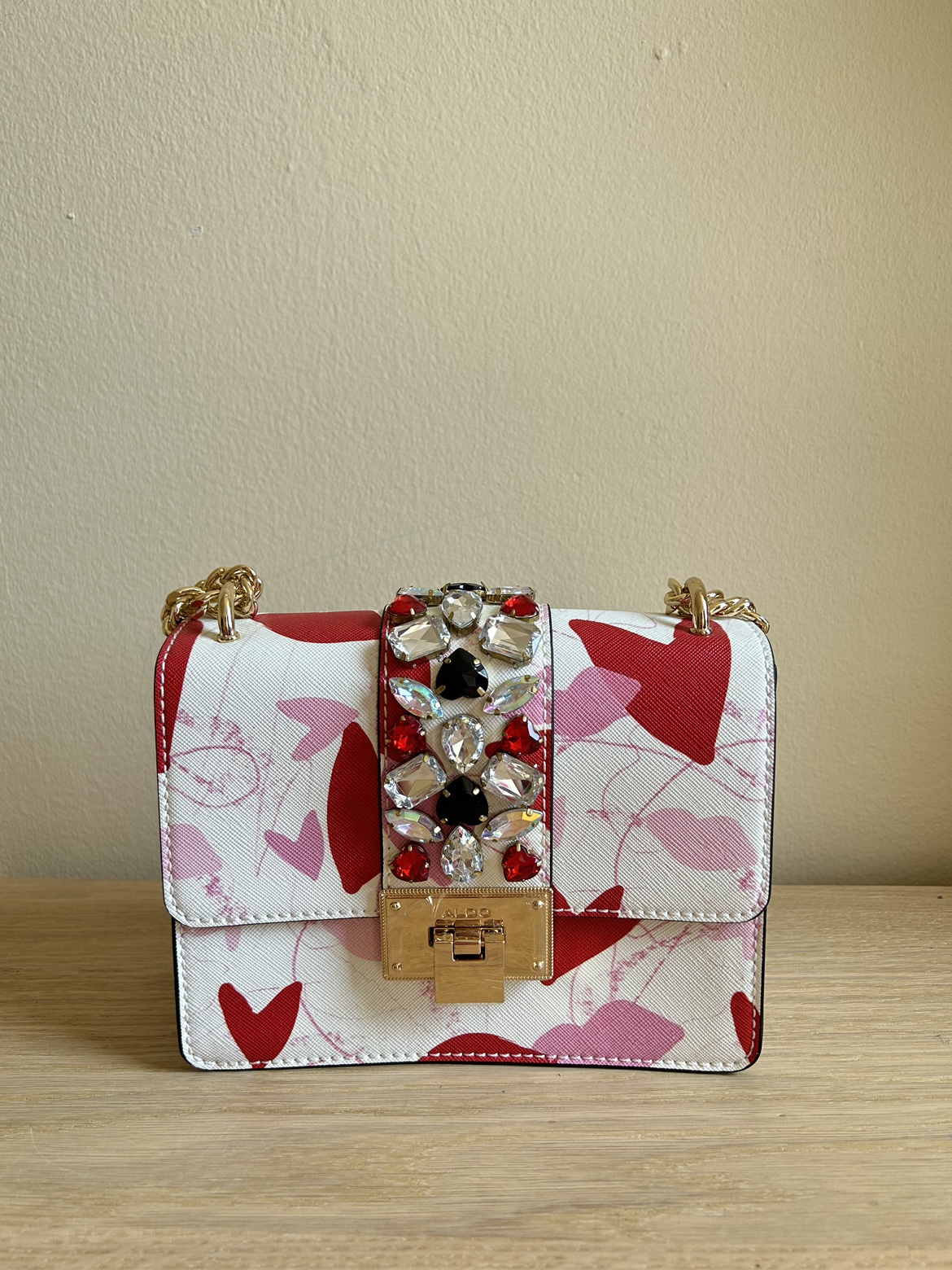 Aldo Women's Heart Print Chain Bag thumbnail