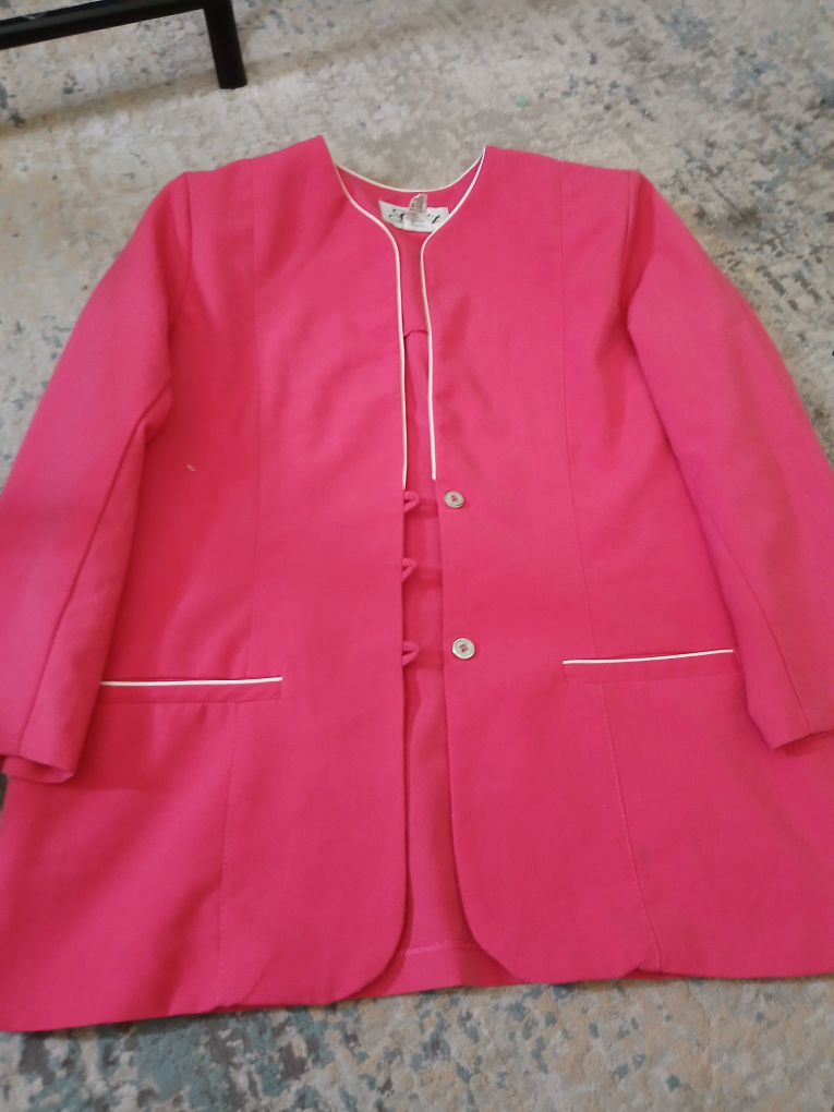 Pink Blazer with White Trim thumbnail