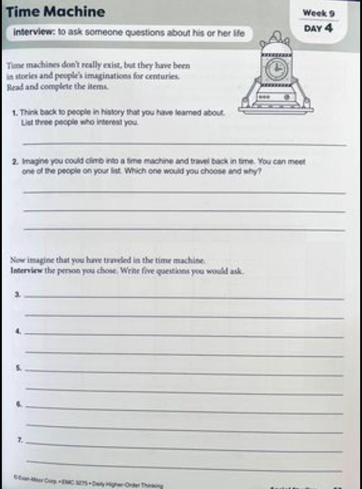 EVAN-MOOR: DAILY HIGHER ORDER THINKING (GR. 5) image indicator(8)