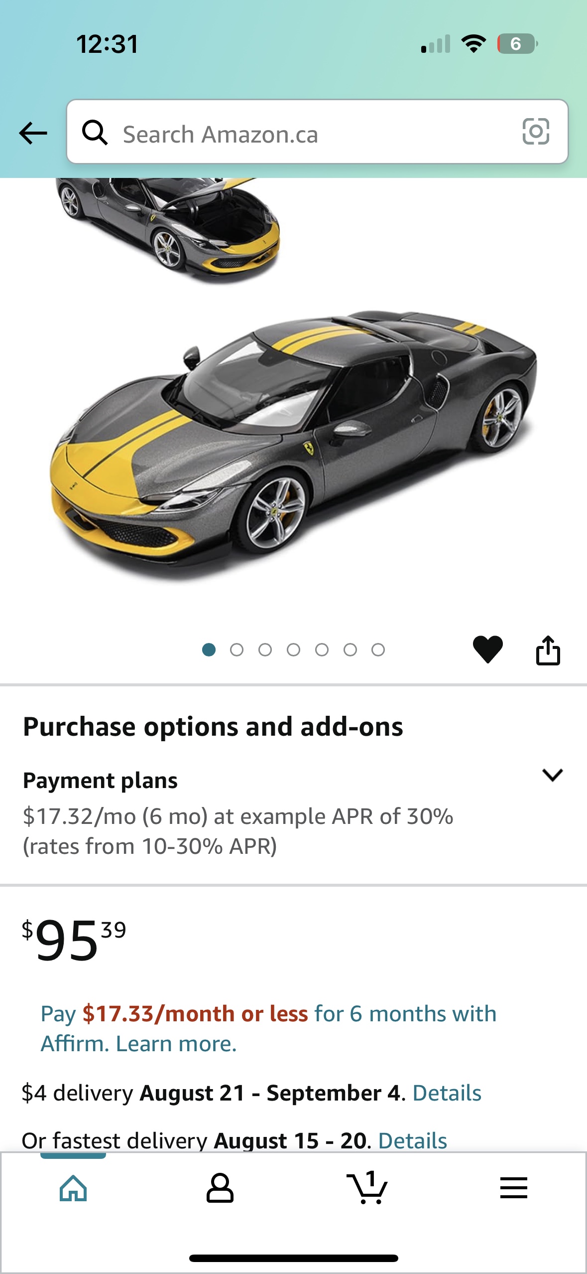 a 1/18 scale model of a Ferrari 296 GTB Assetto Fiorano image indicator(8)