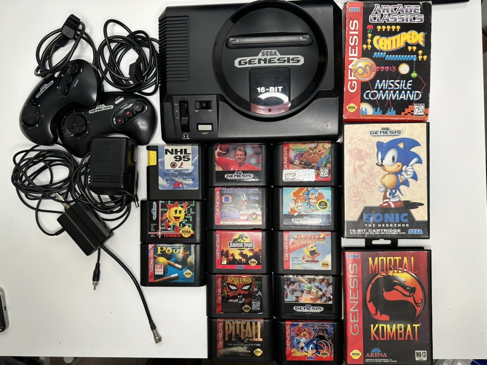Sega Genesis with games thumbnail
