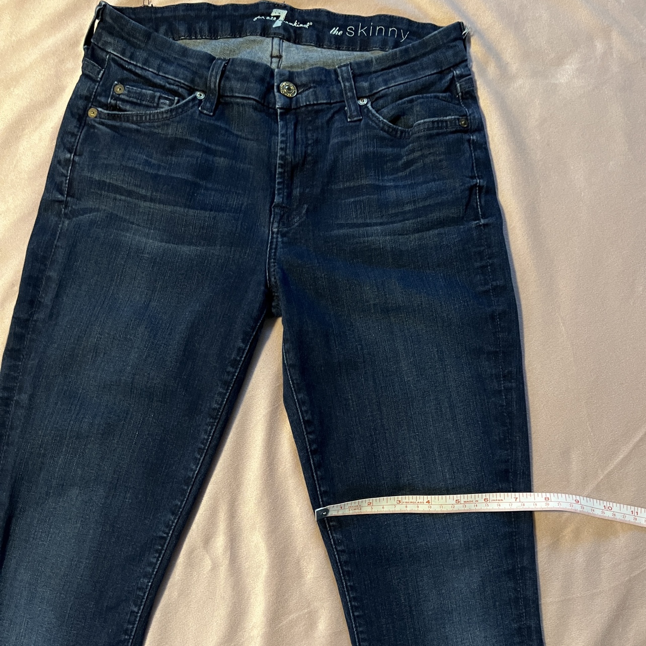 7 For All Mankind Skinny Jeans Size 27 image indicator(7)