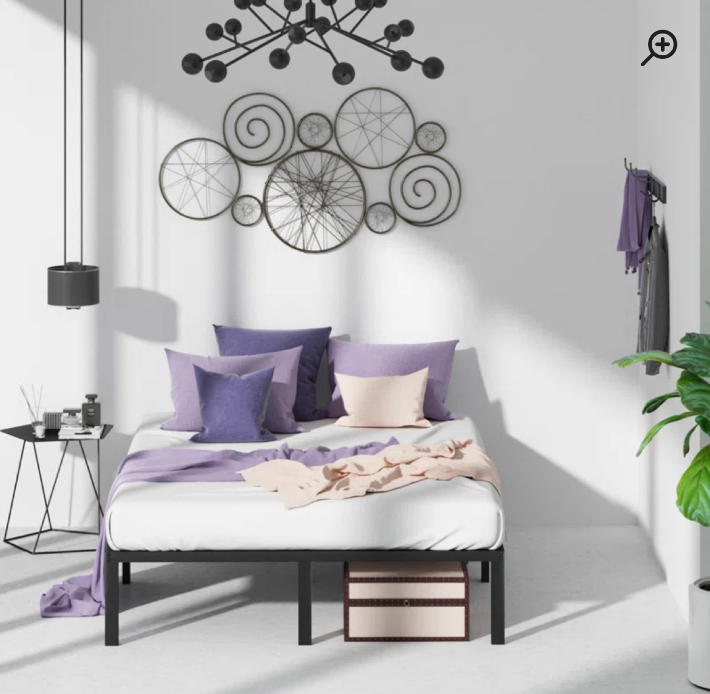 Queen platform bed frame (metal) - photo 5