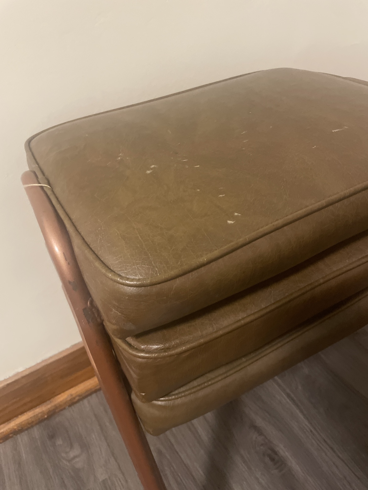 Mid-Century Modern Upholstered stacking Stools - photo 2