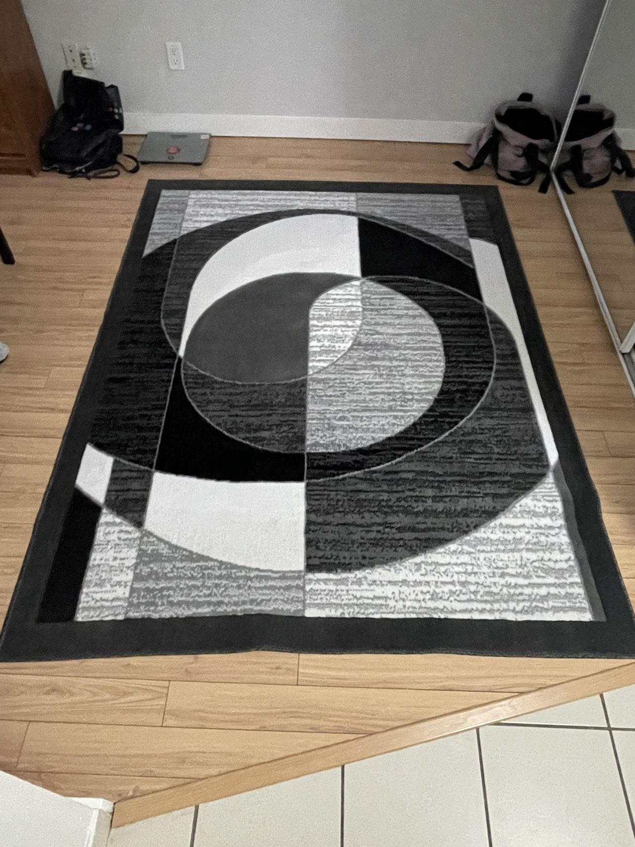 Large Geometric Area Rug - Carpet - photo 2