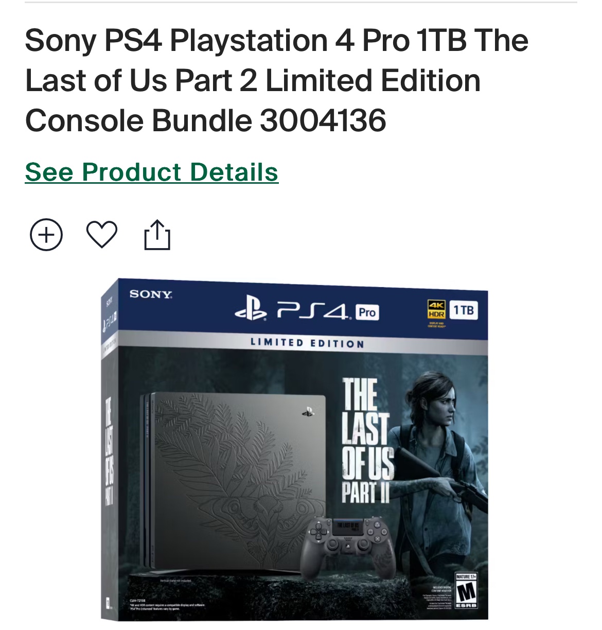 PlayStation 4 pro limited edition Last of Us 2 great bundle deal
