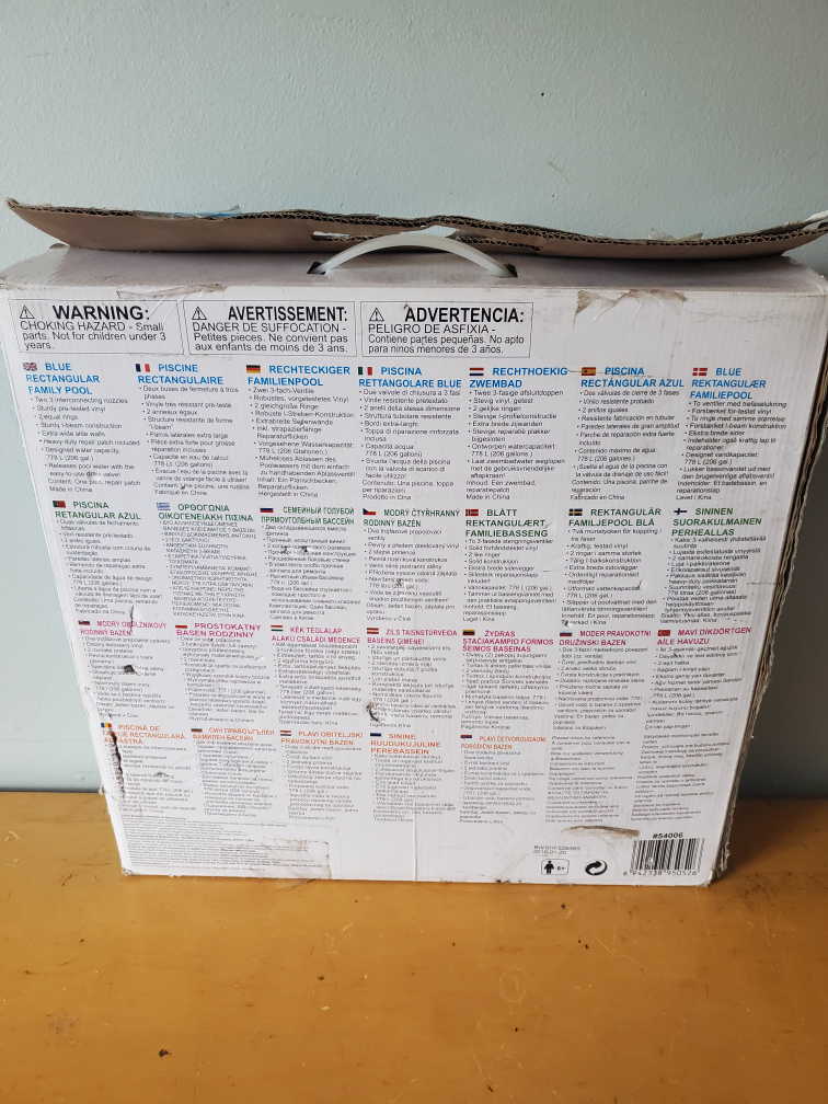 Bestway Blue Rectangular Pool, 8.5" x 69" x 20" Inflatable Pool image indicator(3)