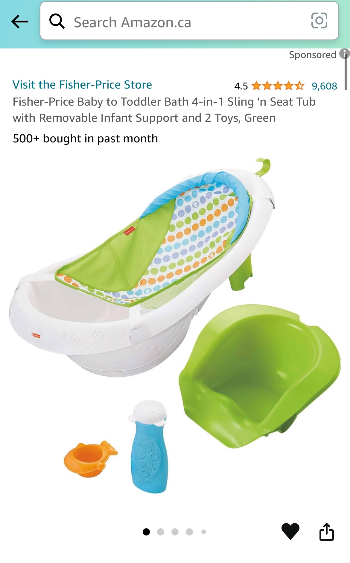 Fisher-Price Baby to Toddler Bath 4-in-1 Sling ‘n Seat Tub - photo 2