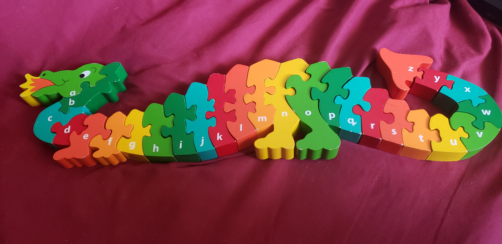 Wooden Alphabet Dragon Puzzle thumbnail