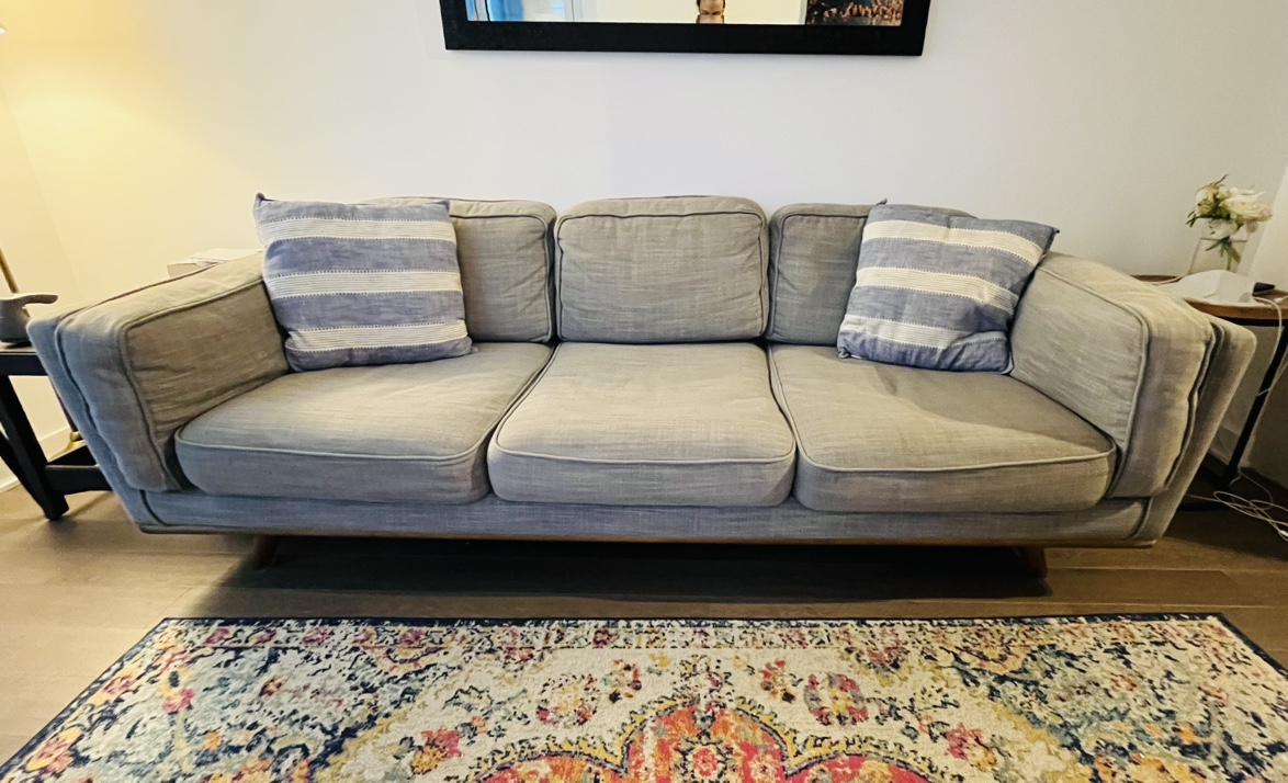 Spacious Grey Sofa - Timber Collection from Article