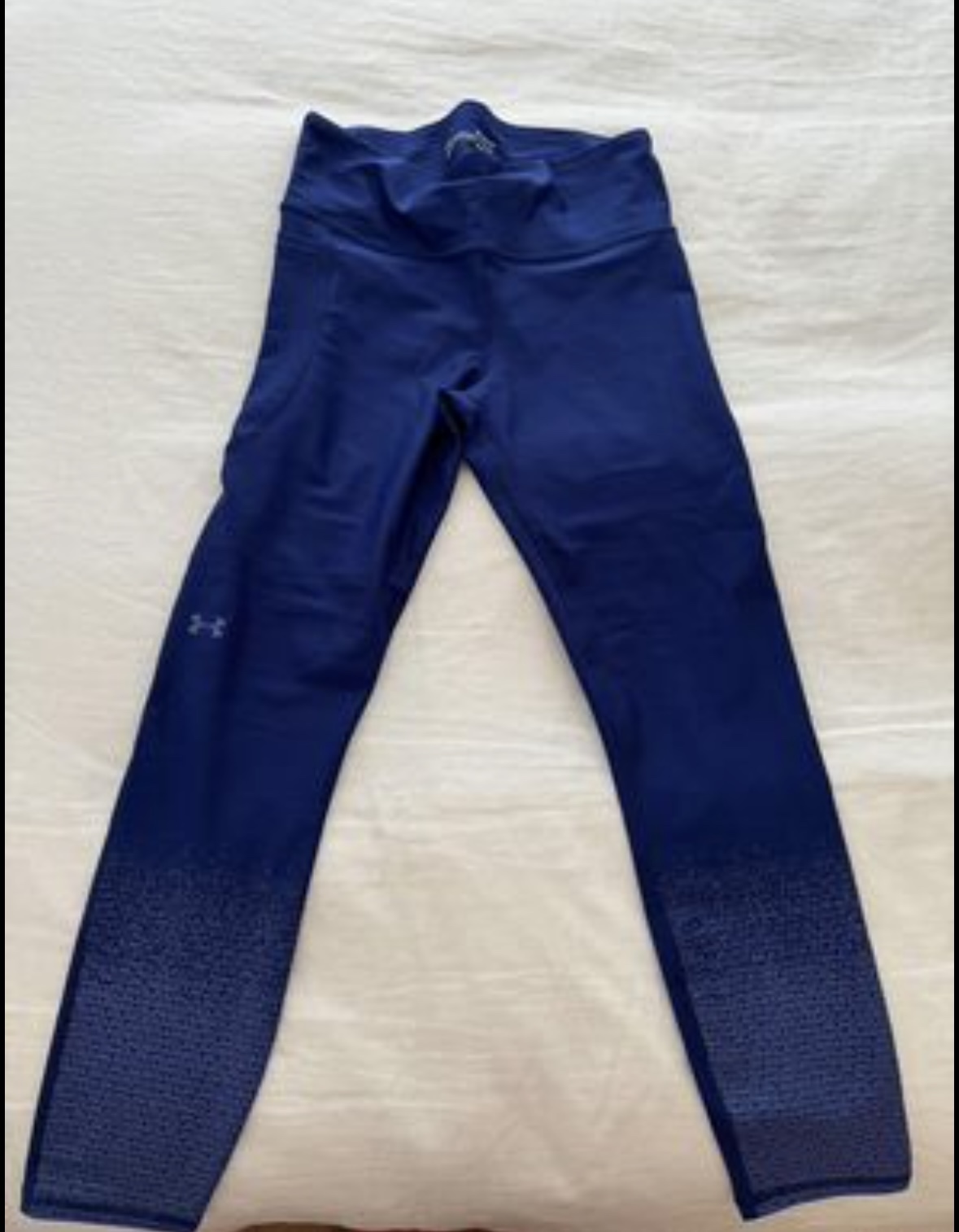 Under Armour HeatGear Ankle Leggings Navy Blue thumbnail