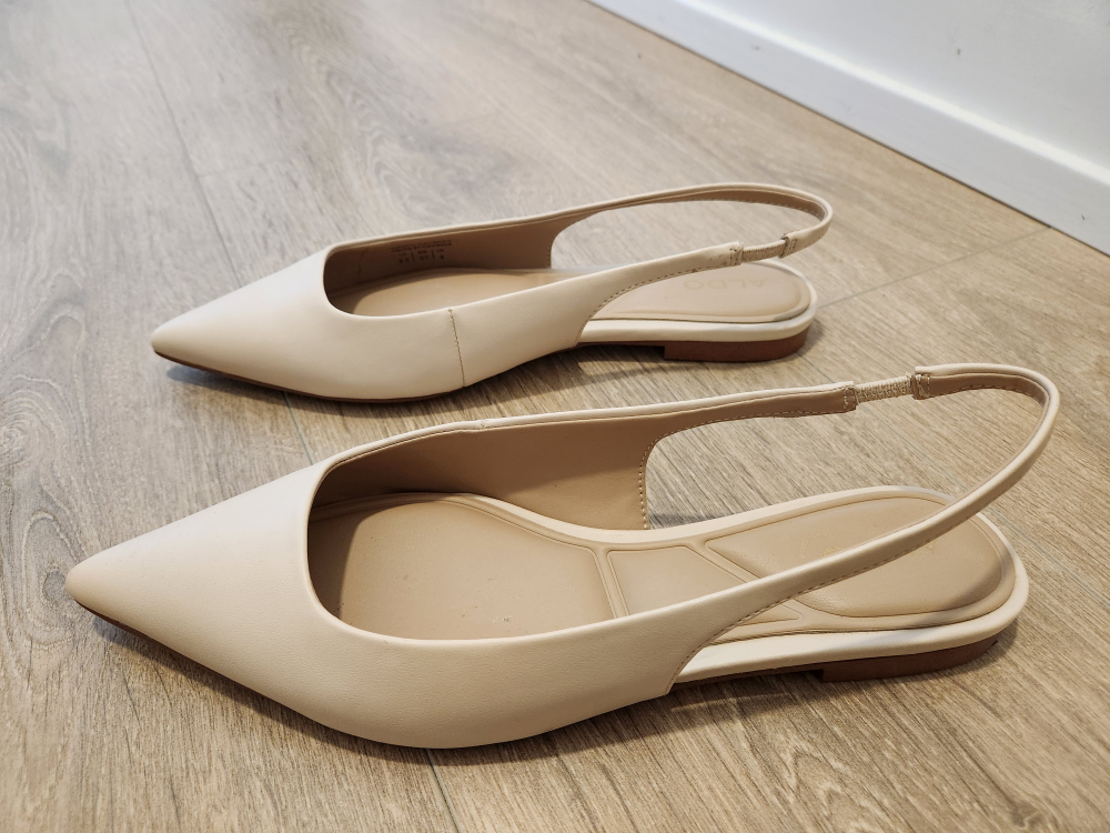 Aldo Women's Beige Slingback Flats image indicator(3)