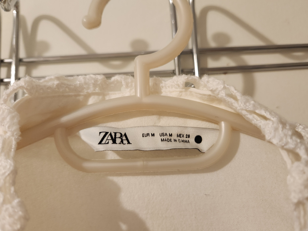 Zara White Crochet Detail Blouse - photo 4