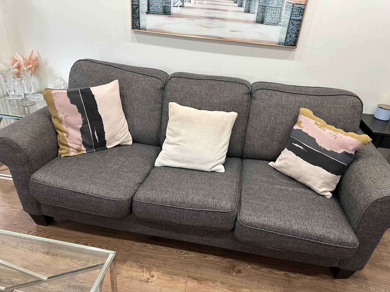 Moving sale Leon’s Grey living room set - photo 2