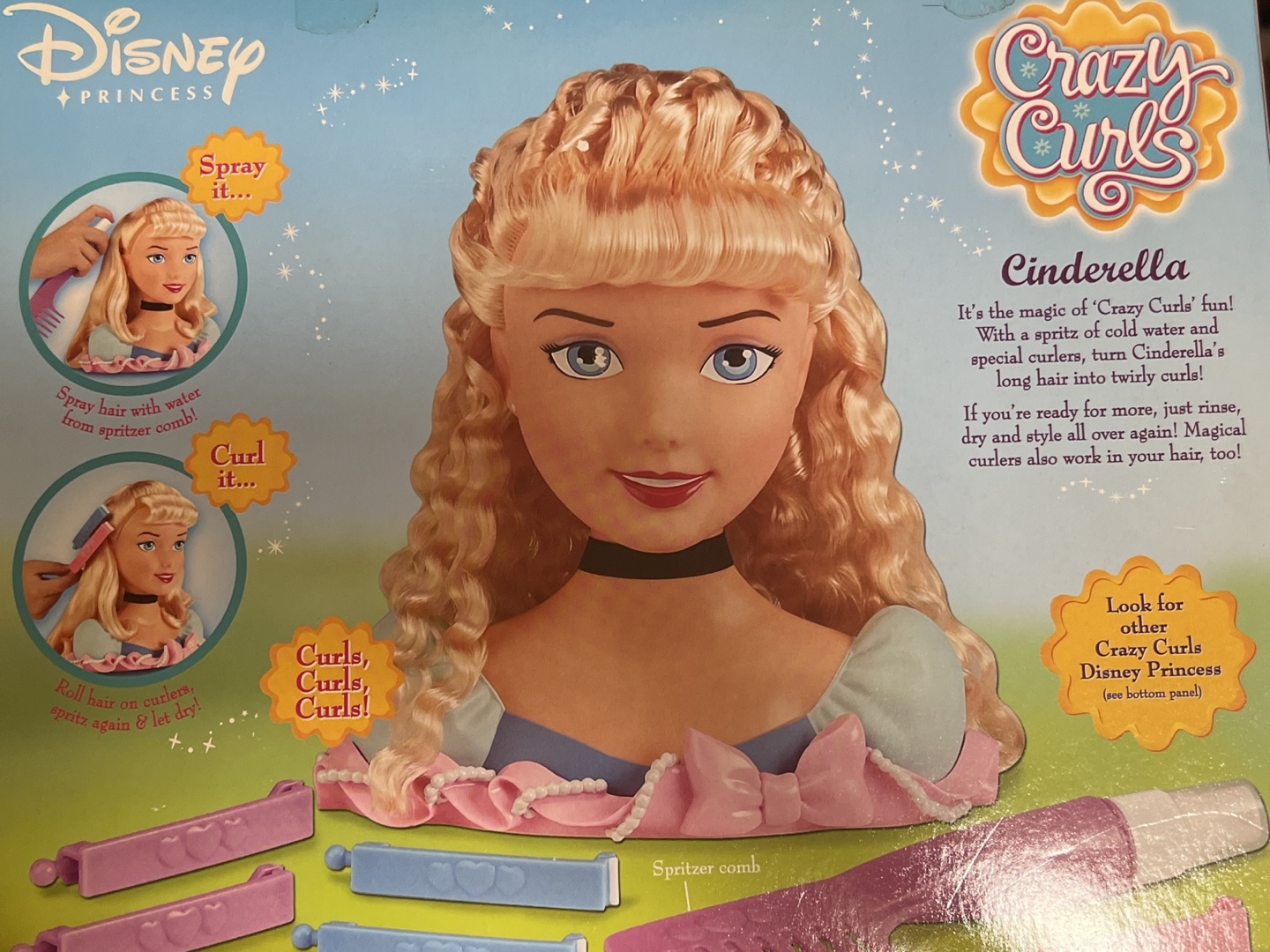 Disney Princess Cinderella Crazy Curls Styling Head - photo 2